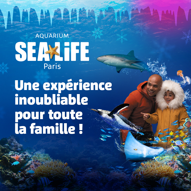 E-Billet adulte (à partir de 12 ans) Aquarium Sea Life Paris - validité 20/02/2025